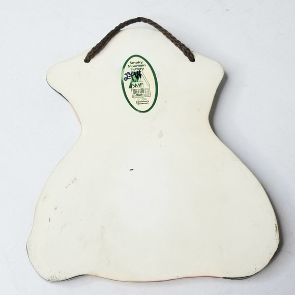 VINTAGE 1994 SMOKY  MOUNTAIN  POTTERY  WALL PLAQUE  , PET DOG LOVERS, HOME DECOR - Picture 5 of 6
